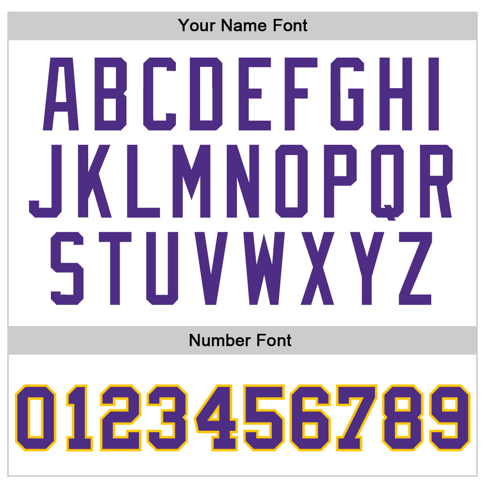 Custom White Purple-Gold Authentic Throwback Basketball Jersey view 3