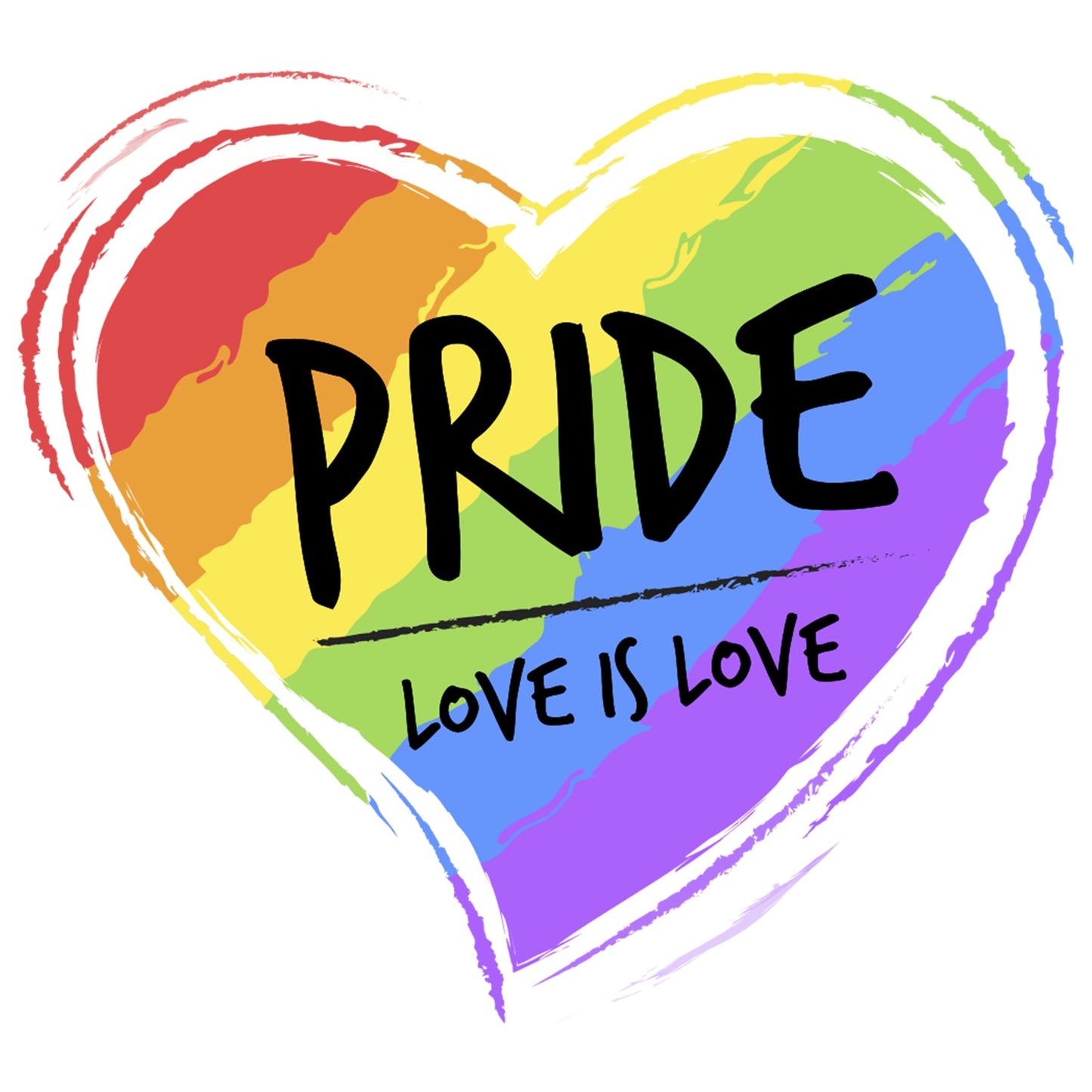 Custom White Purple-Light Blue Rainbow Colored Heart For Pride Love Is Love LGBT Performance T-Shirt view 2