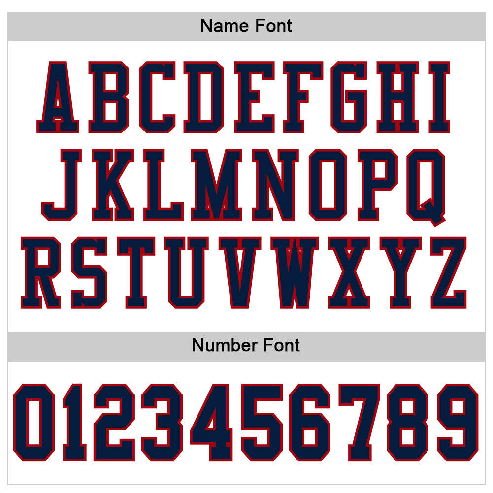 Custom White Navy-Red Mesh Authentic Football Jersey view 4