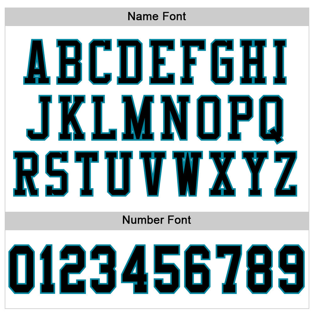 Custom White Black-Teal Mesh Authentic Football Jersey view 4