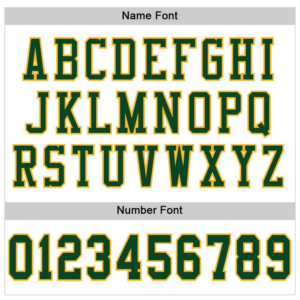 Custom White Green-Gold Mesh Authentic Football Jersey view 4