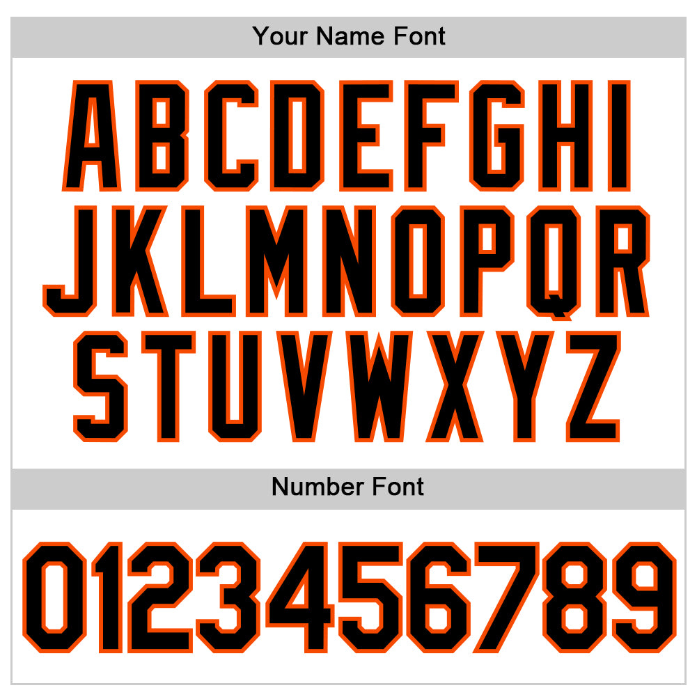 Custom White Black-Orange Performance T-Shirt view 4
