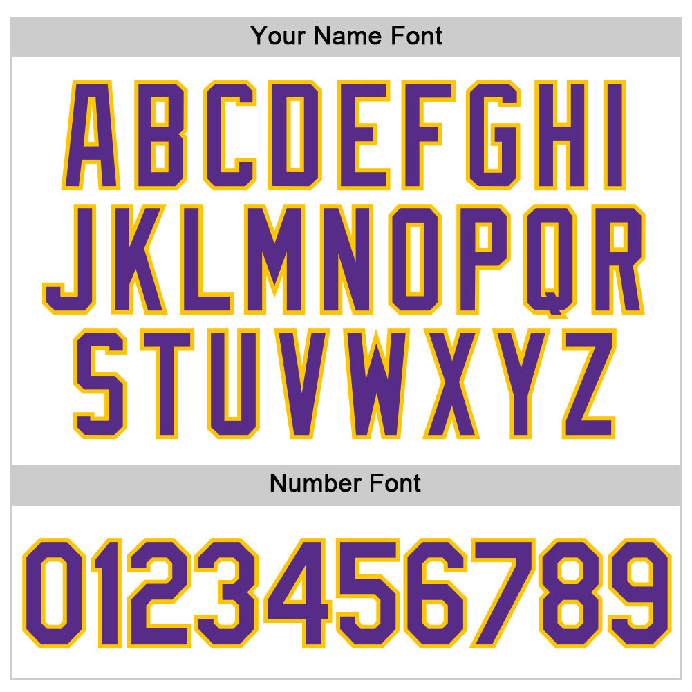 Custom White Purple-Gold Performance T-Shirt view 4