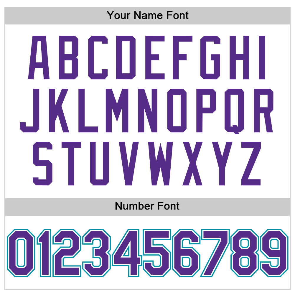 Custom White Purple-Teal Performance T-Shirt view 4