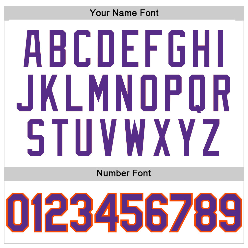 Custom White Purple-Orange Performance T-Shirt view 4