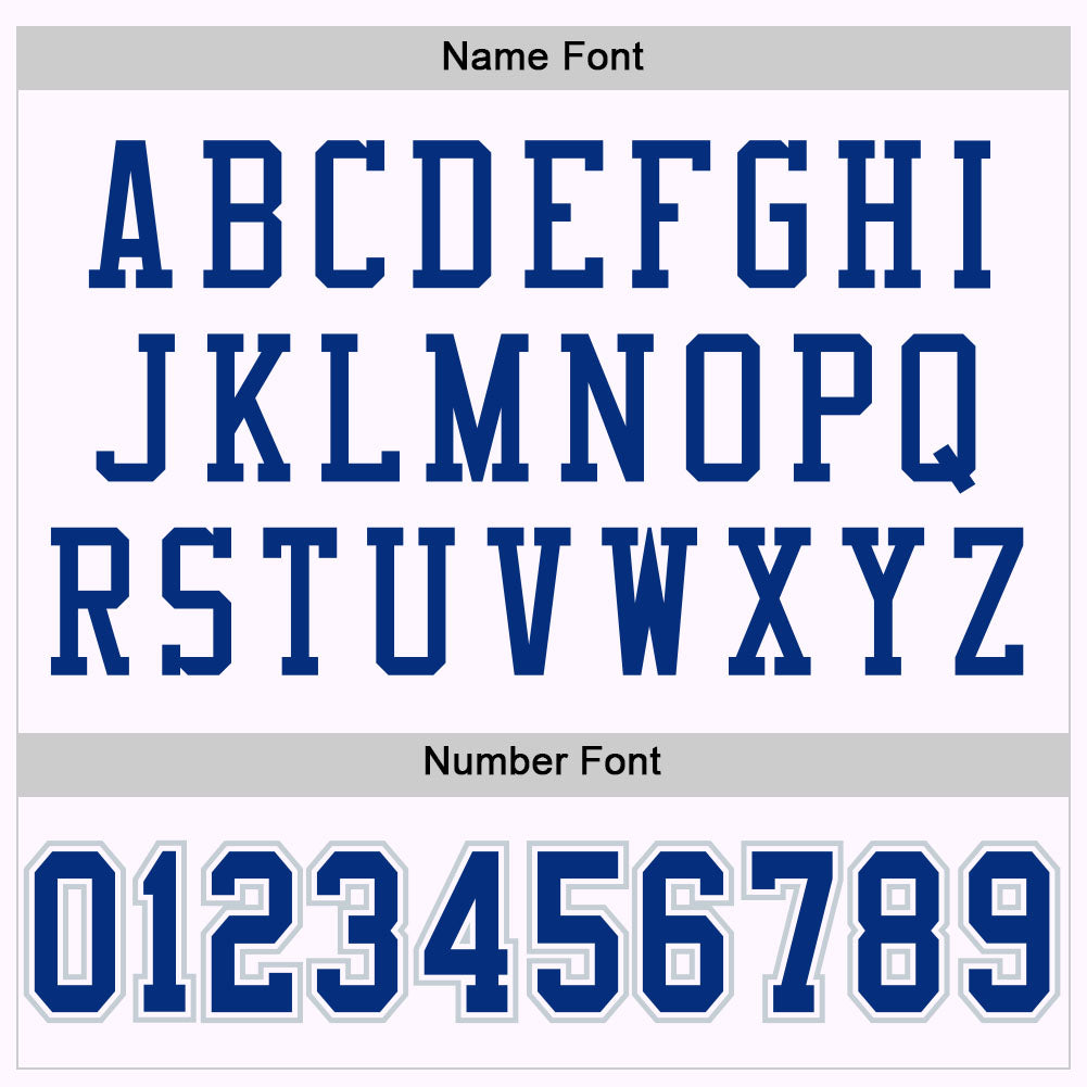 Custom White Royal-Silver Mesh Authentic Football Jersey view 4