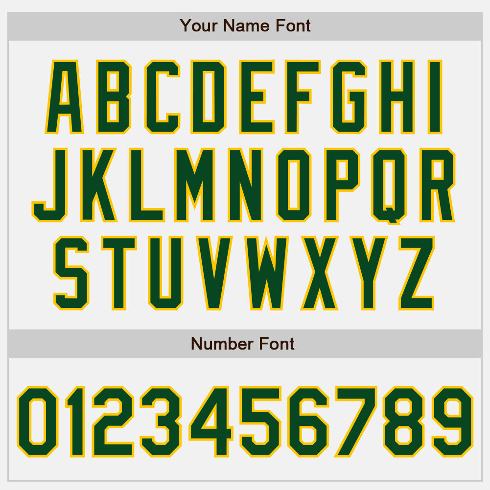Custom White Green-Gold Authentic Baseball Jersey view 5