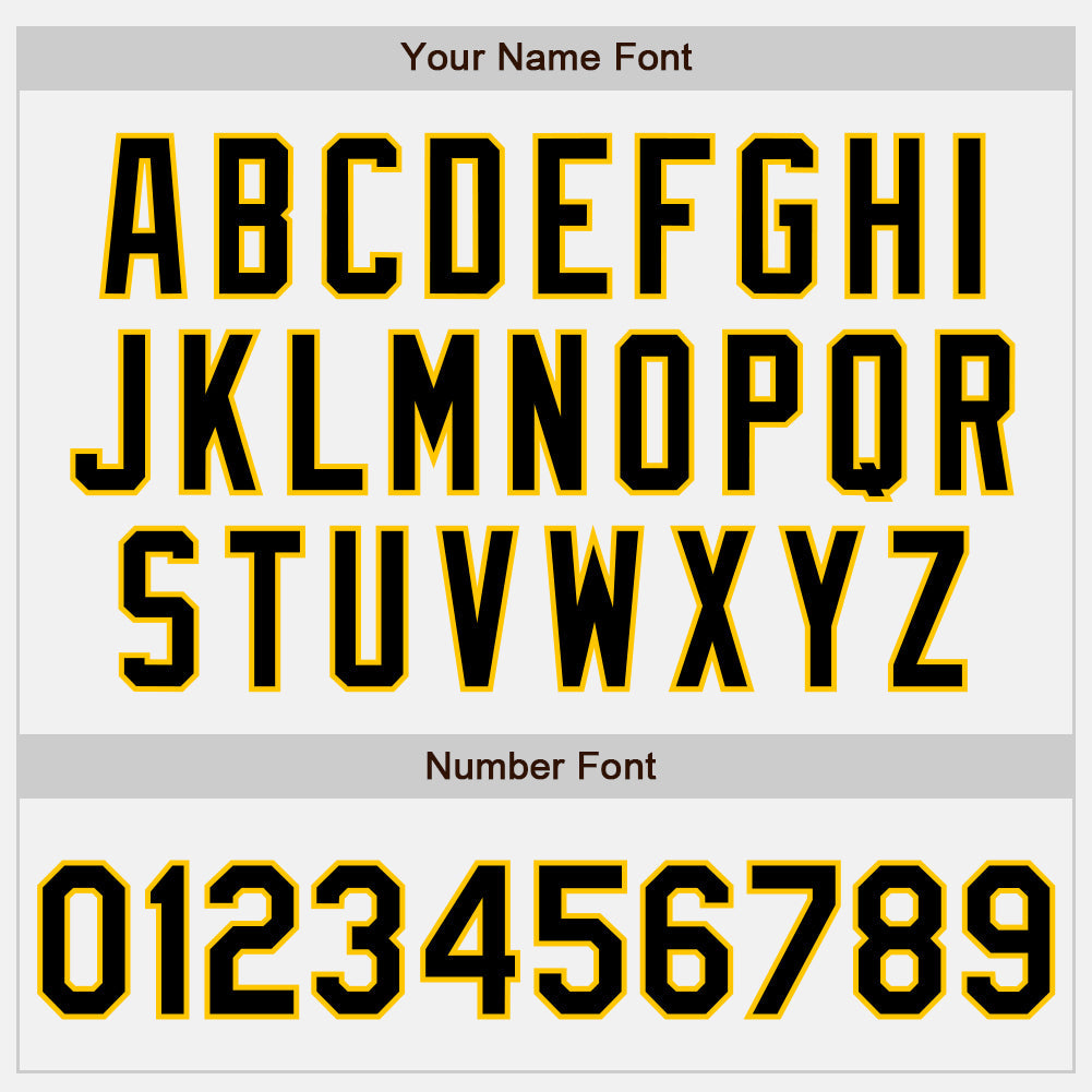 Custom White Black-Gold Authentic Baseball Jersey view 5