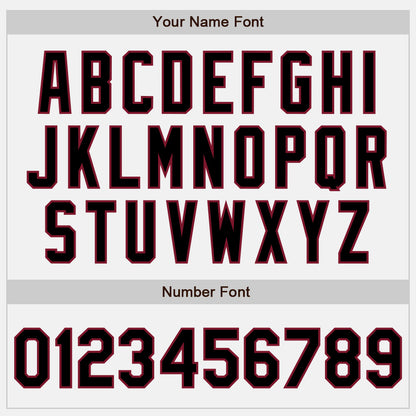 Custom White Black-Crimson Authentic Baseball Jersey view 5