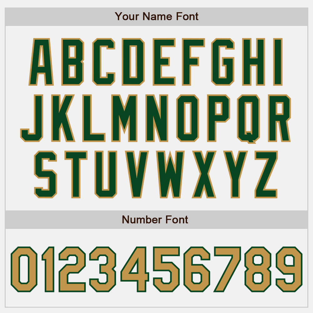 Custom White Green Pinstripe Old Gold Authentic Baseball Jersey view 5