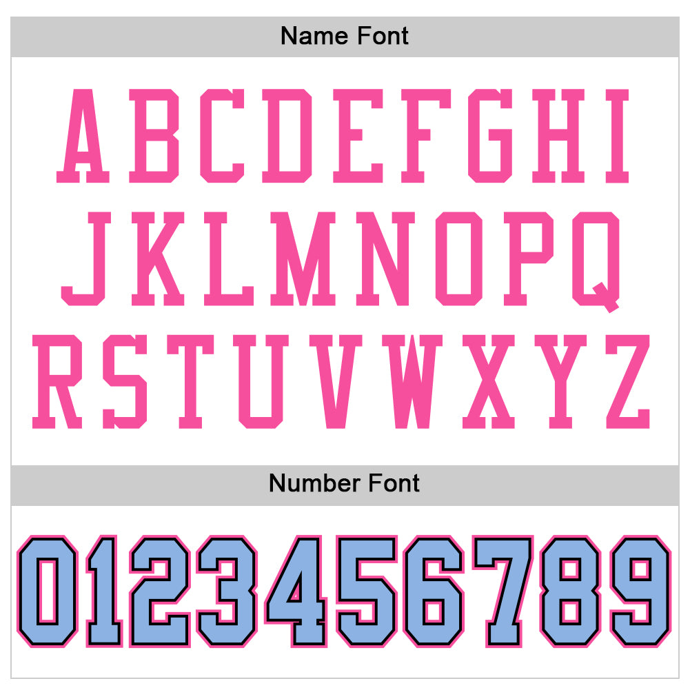 Custom White Light Blue Black-Pink Mesh Authentic Football Jersey view 4