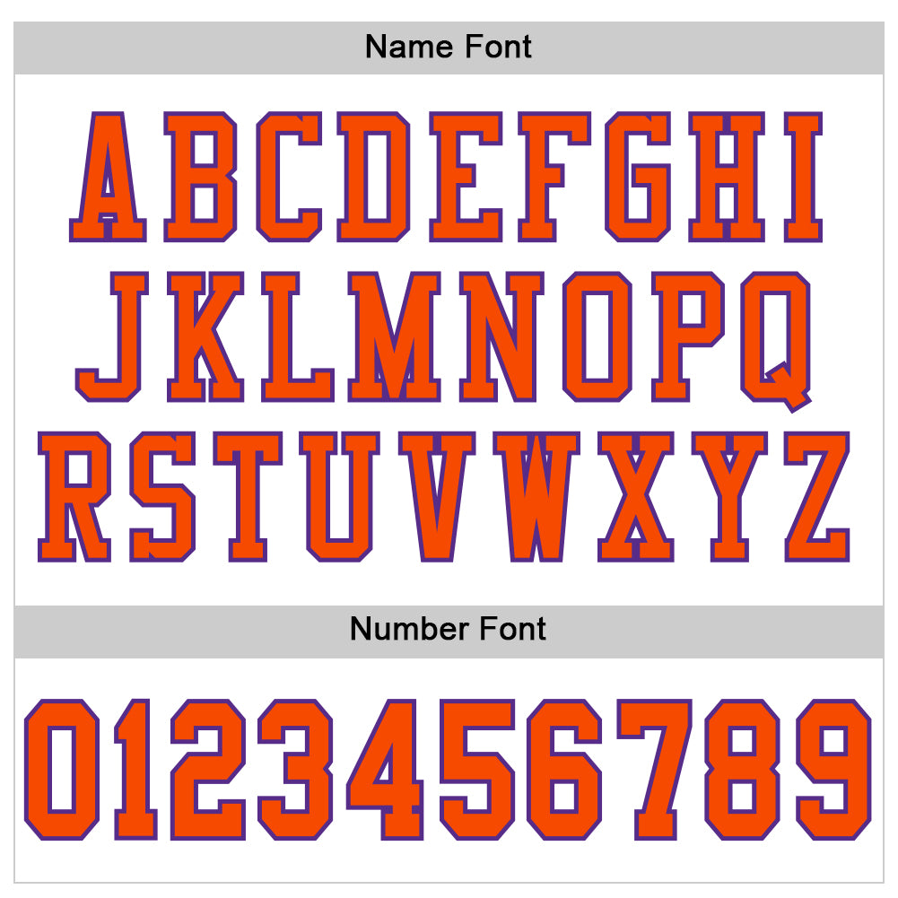 Custom White Orange-Purple Mesh Authentic Football Jersey view 4