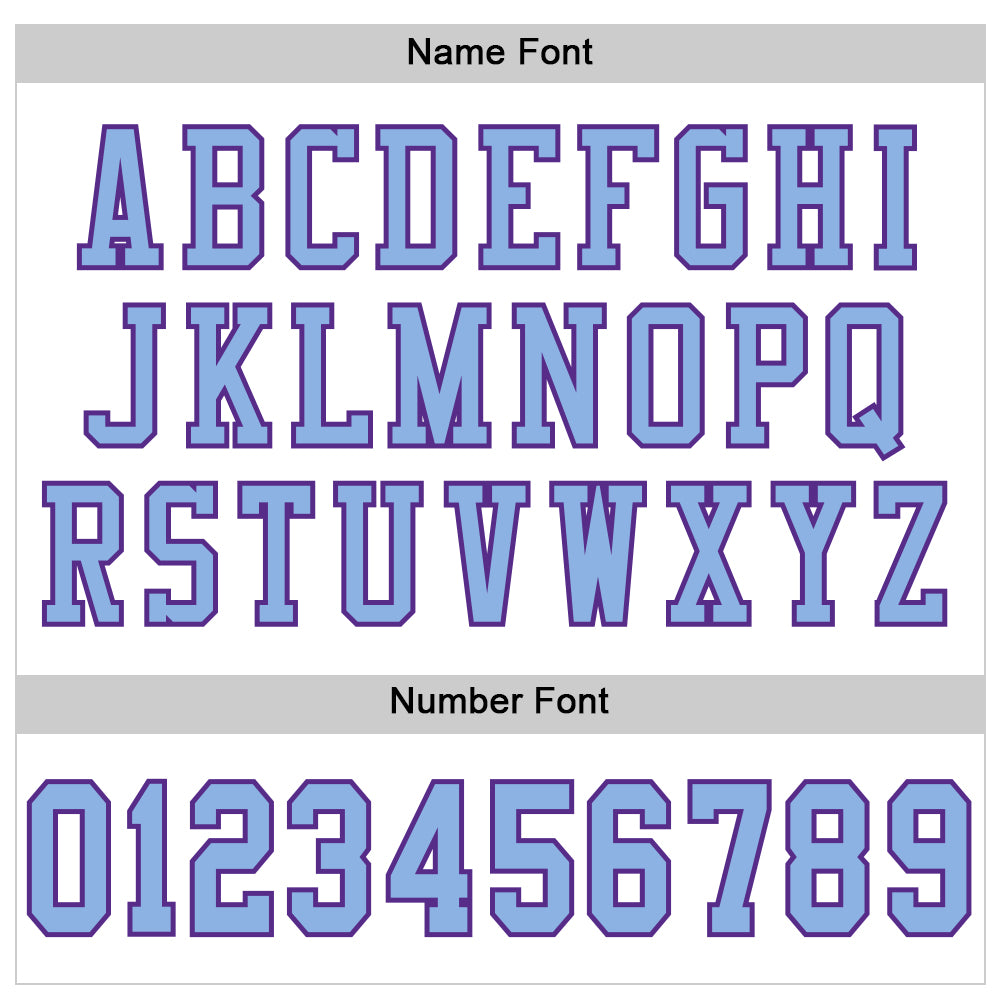 Custom White Light Blue-Purple Mesh Authentic Football Jersey view 4