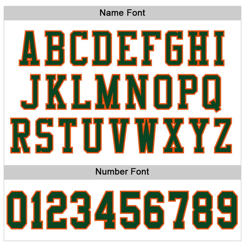 Custom White Green-Orange Mesh Authentic Football Jersey view 4