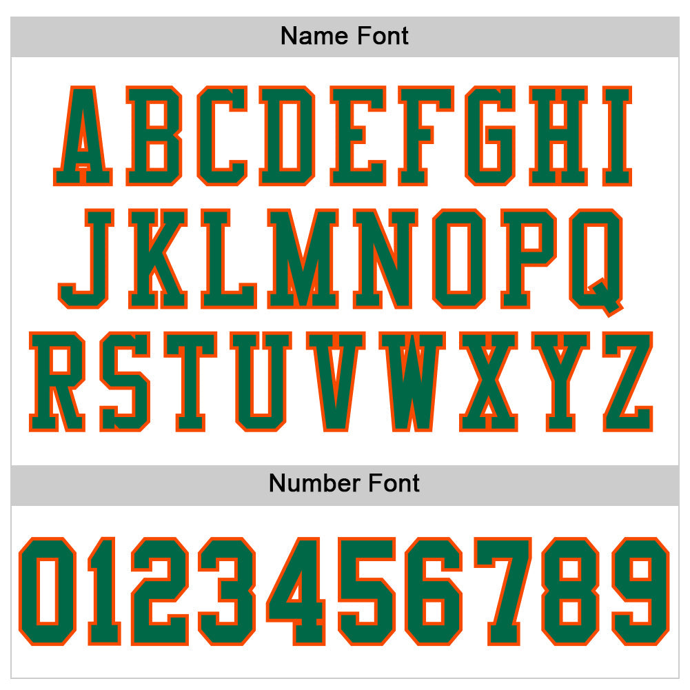 Custom White Kelly Green-Orange Mesh Authentic Football Jersey view 5