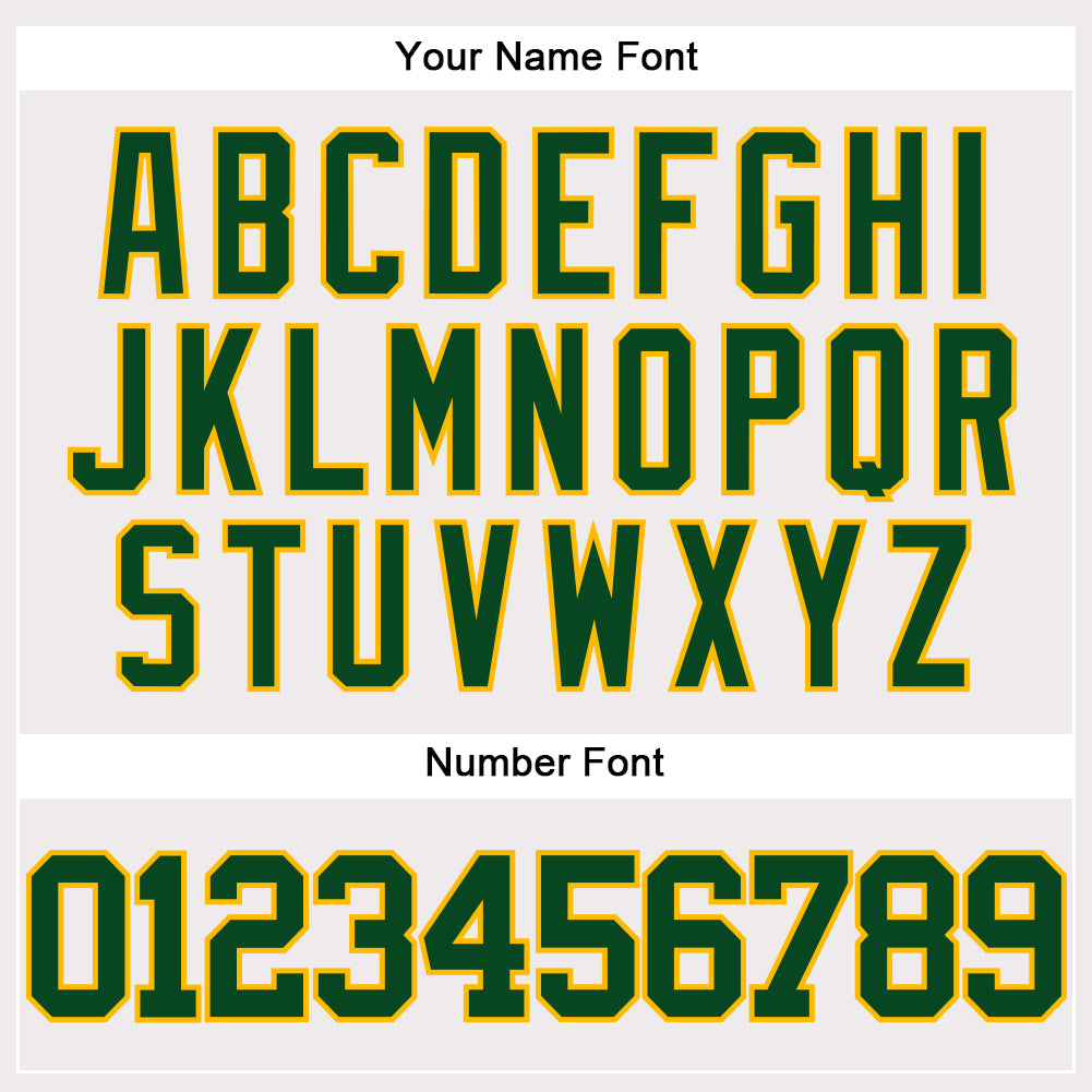 Custom White Green-Gold Authentic Baseball Jersey view 5
