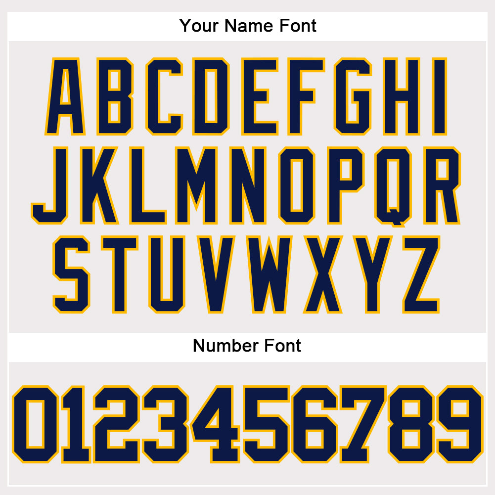 Custom White Navy-Gold Authentic Baseball Jersey view 5