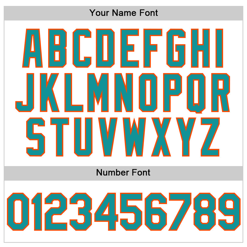 Custom White Teal Pinstripe Orange Authentic Sleeveless Baseball Jersey view 4