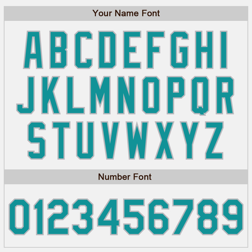 Custom White Teal Pinstripe Gray Authentic Baseball Jersey view 5