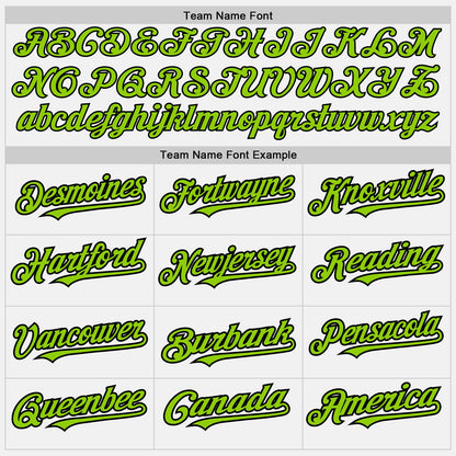 Custom White (Black Neon Green Pinstripe) Neon Green-Black Authentic Baseball Jersey view 4