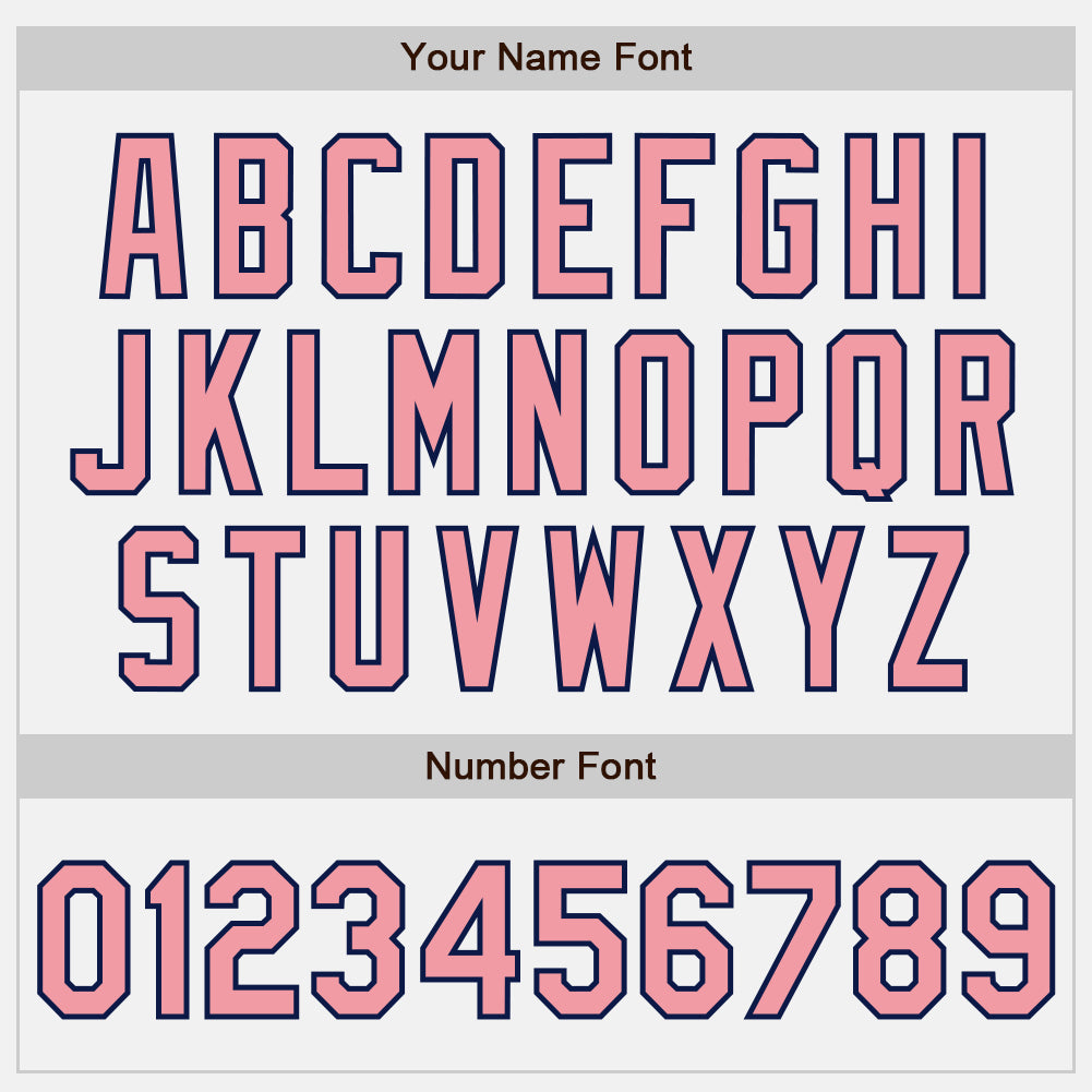 Custom White (Navy Medium Pink Pinstripe) Medium Pink-Navy Authentic Baseball Jersey view 5