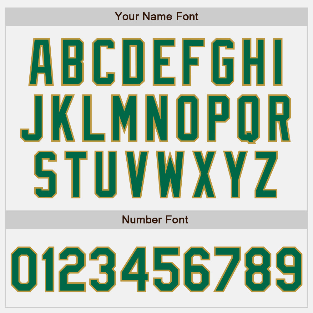 Custom White (Kelly Green Old Gold Pinstripe) Kelly Green-Old Gold Authentic Baseball Jersey view 5