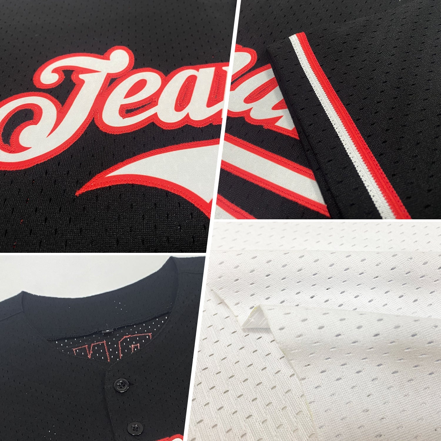 Custom White Royal-Red Mesh Authentic Throwback Baseball Jersey view 2