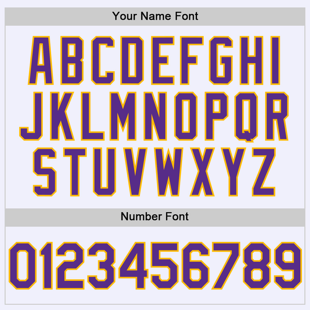 Custom White Purple-Gold Mesh Authentic Throwback Baseball Jersey view 5