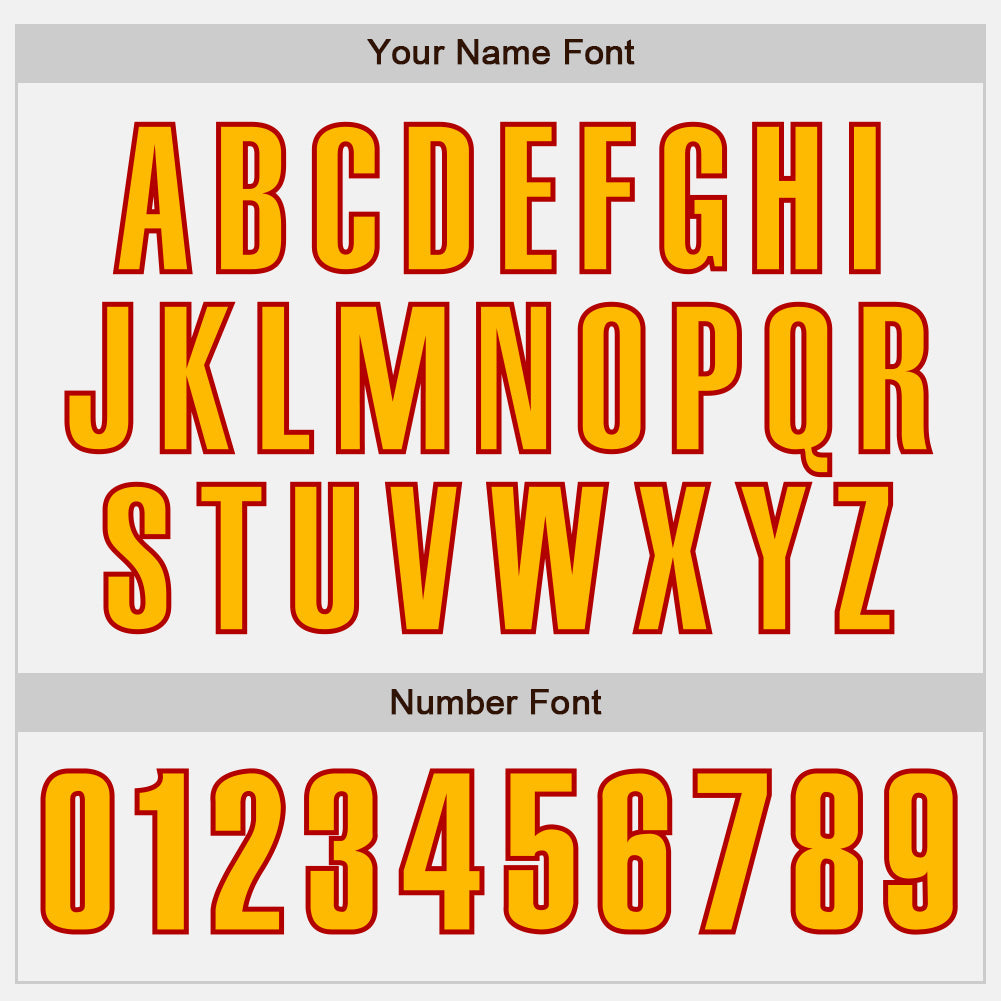 Custom White Gold-Red Authentic Baseball Jersey view 5