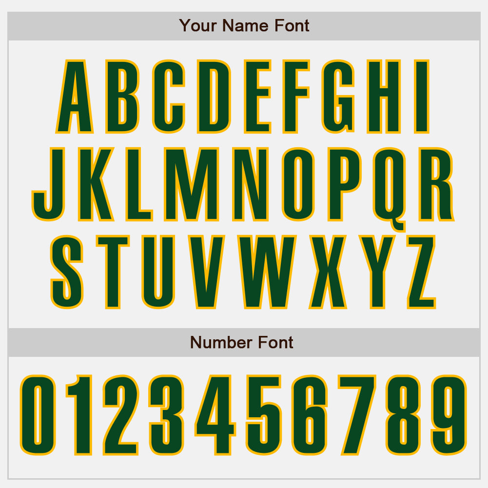 Custom White Green-Gold Authentic Baseball Jersey view 5