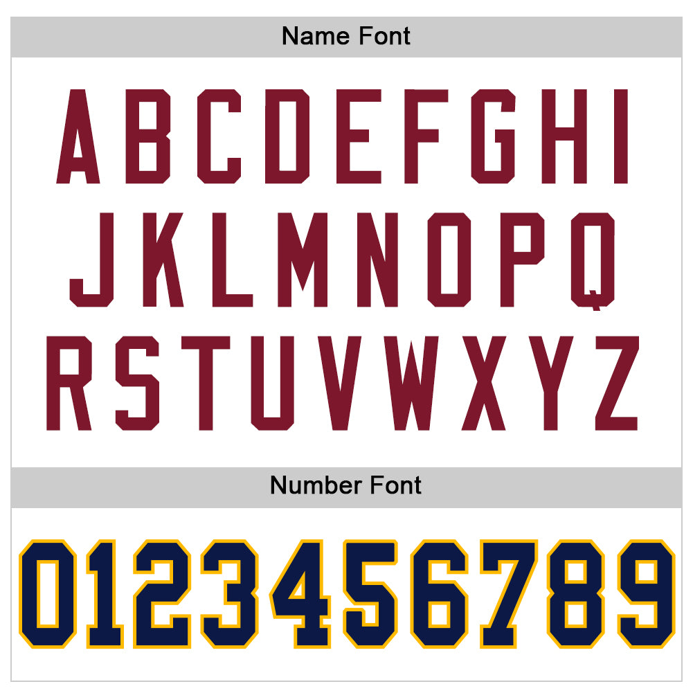 Custom White Navy Gold-Maroon Mesh Authentic Throwback Football Jersey view 4