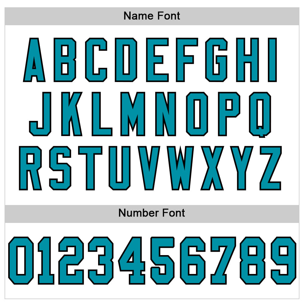 Custom White Teal-Black Mesh Authentic Throwback Football Jersey view 4
