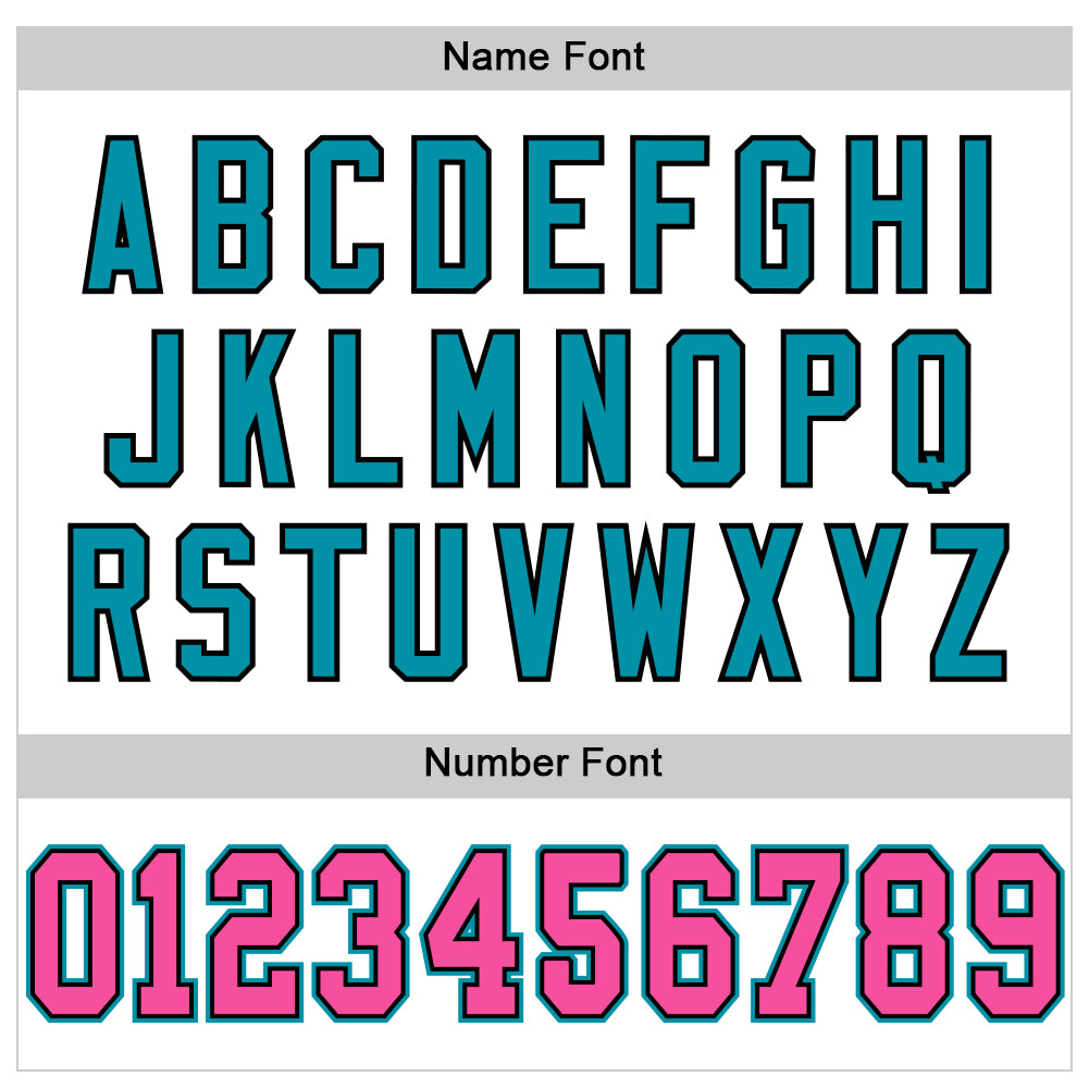 Custom White Pink Black-Teal Mesh Authentic Throwback Football Jersey view 4