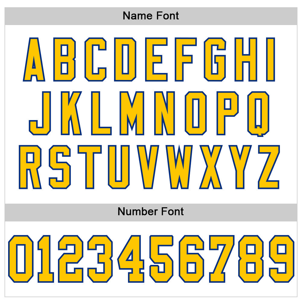 Custom White Yellow-Royal Mesh Authentic Football Jersey view 4