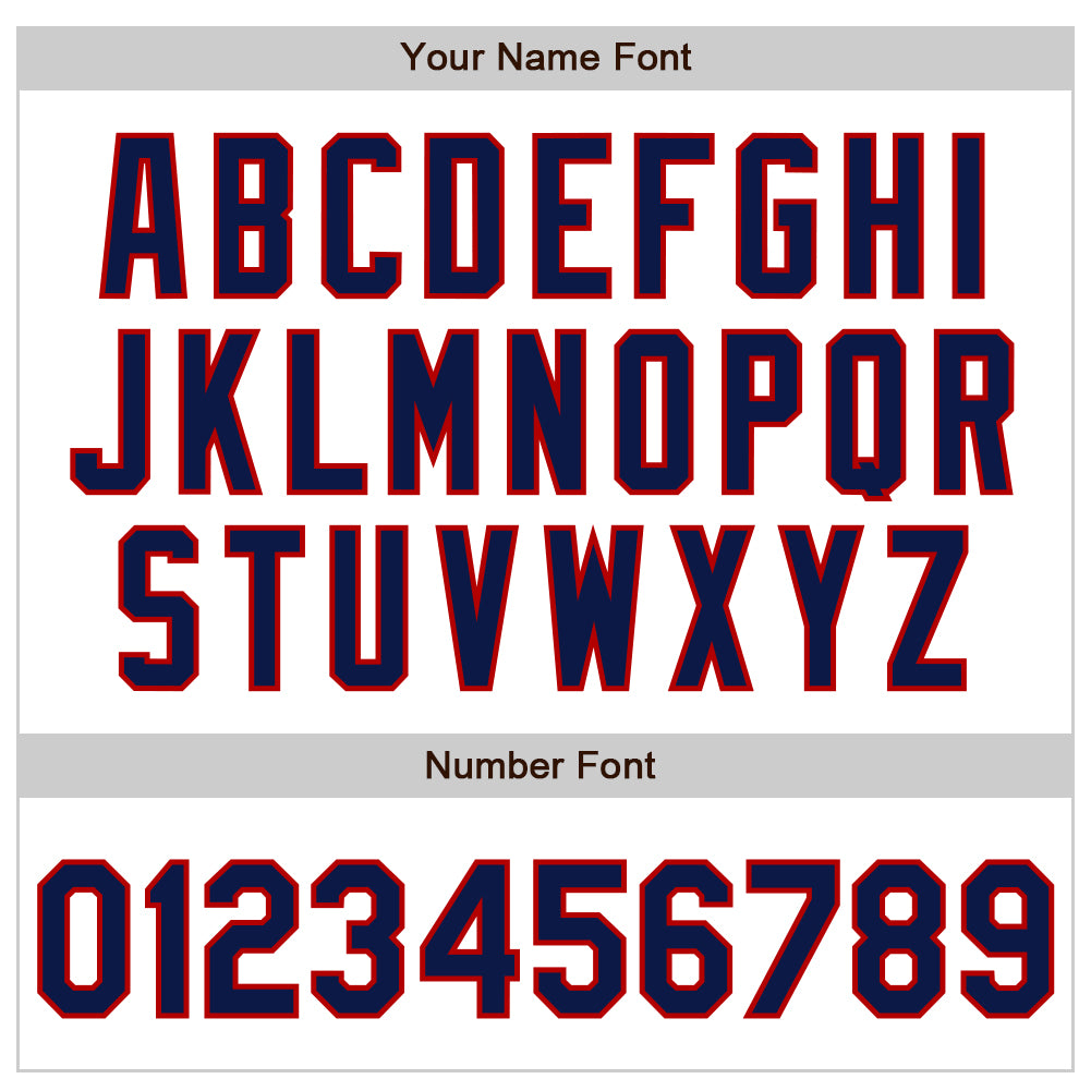 Custom White Navy-Red Authentic Baseball Jersey view 4