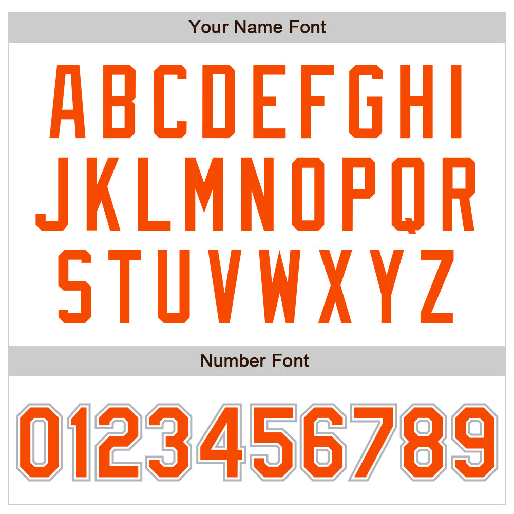 Custom White Orange-Gray Authentic Baseball Jersey view 4