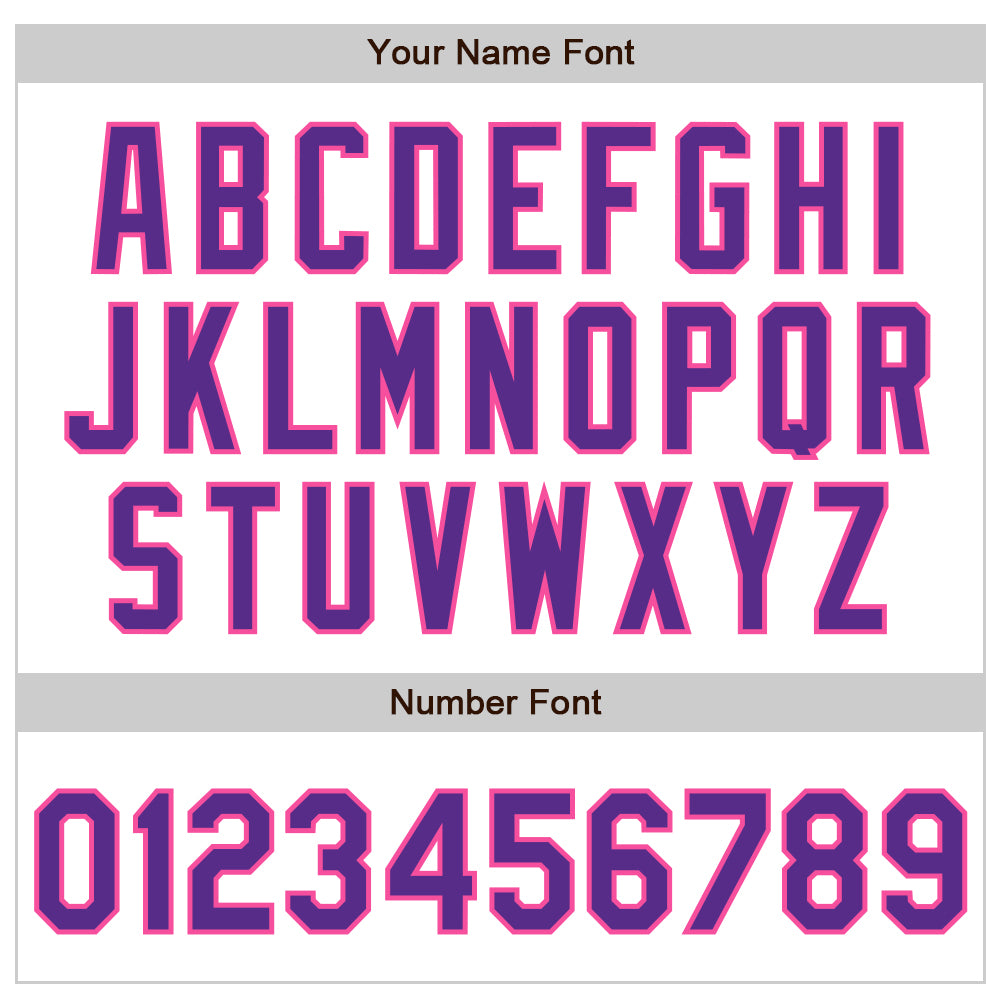 Custom White Purple-Pink Authentic Baseball Jersey view 4