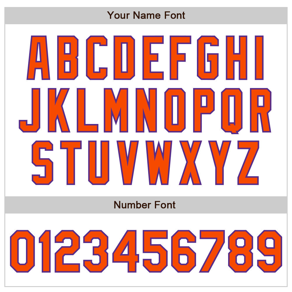 Custom White Orange-Purple Authentic Baseball Jersey view 4