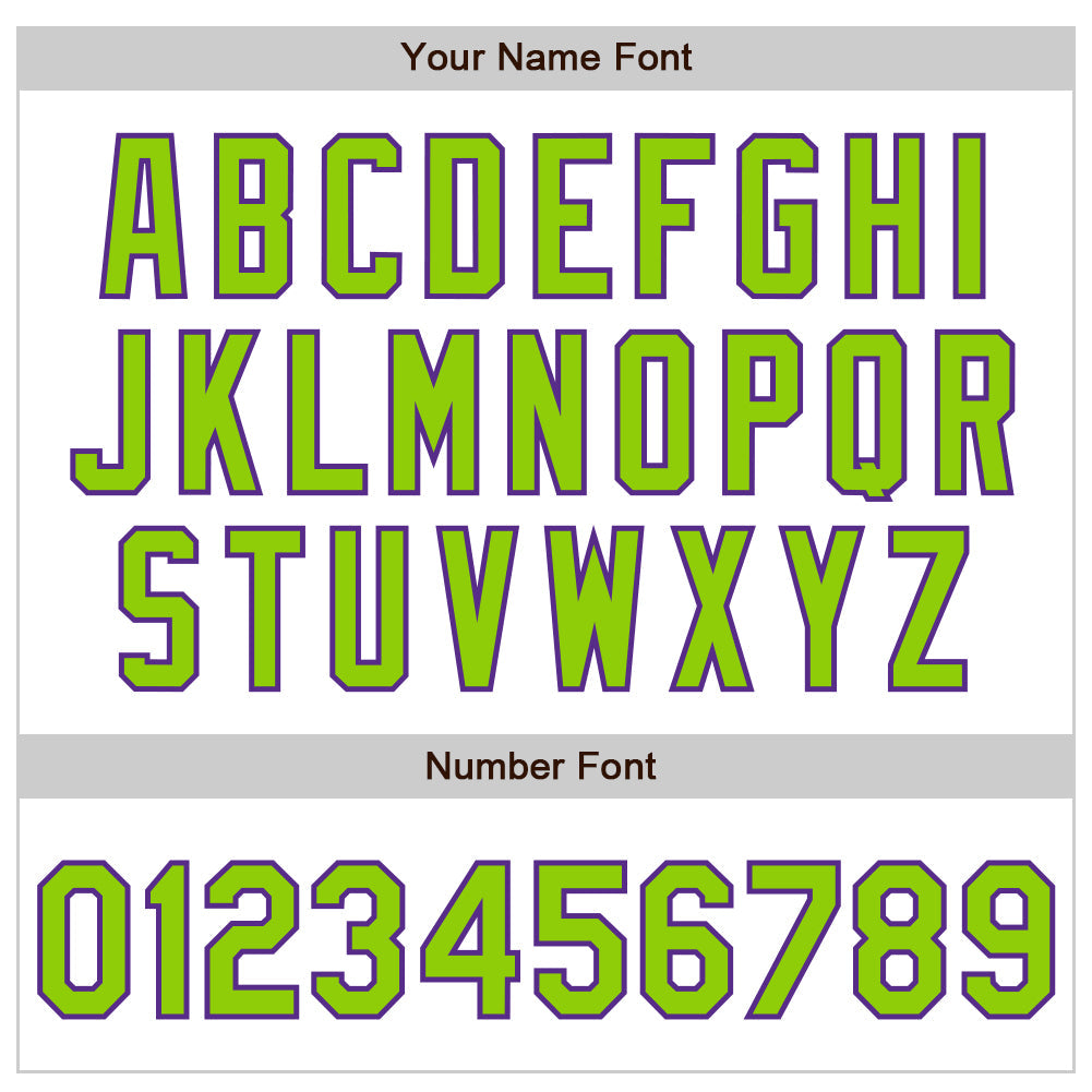 Custom White Neon Green-Purple Authentic Baseball Jersey view 8