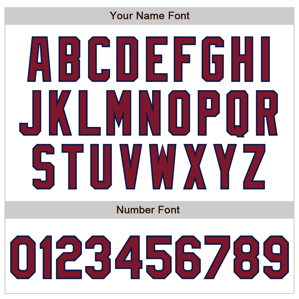 Custom White Crimson-Navy Authentic Baseball Jersey view 8