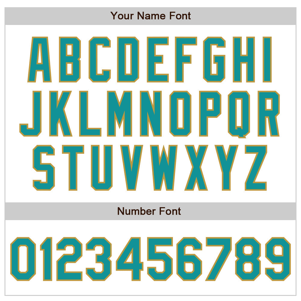 Custom White Teal-Old Gold Authentic Baseball Jersey view 4