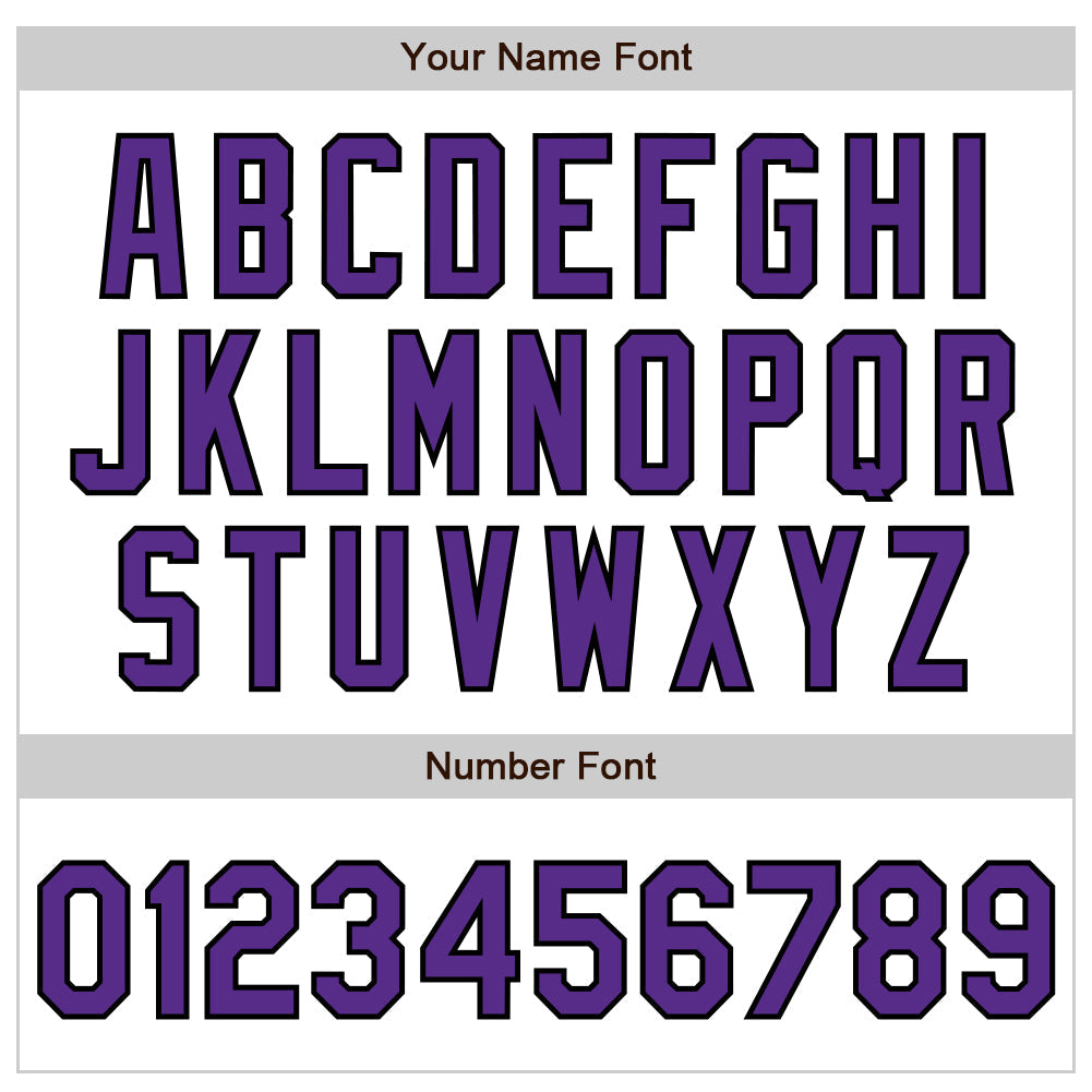Custom White Purple-Black Authentic Baseball Jersey view 8
