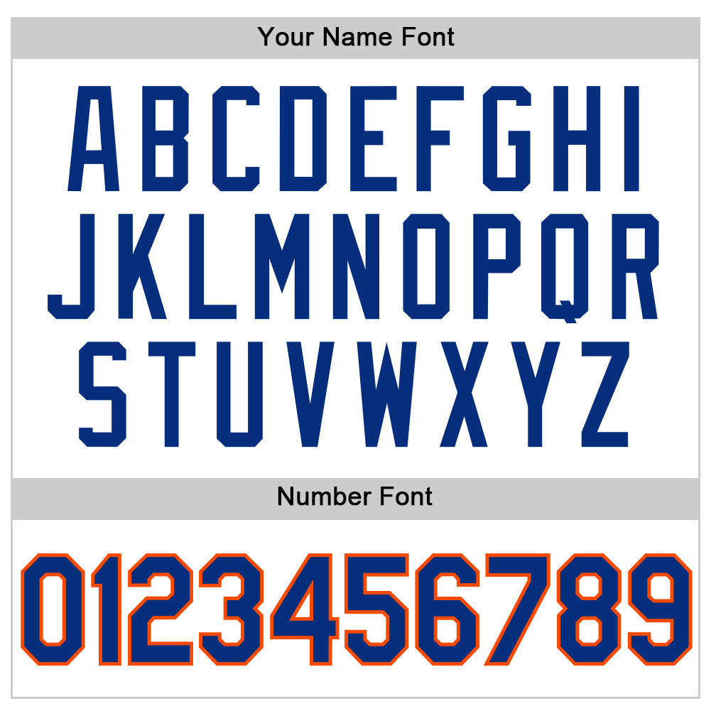 Custom White Royal-Orange Authentic Throwback Basketball Jersey view 4