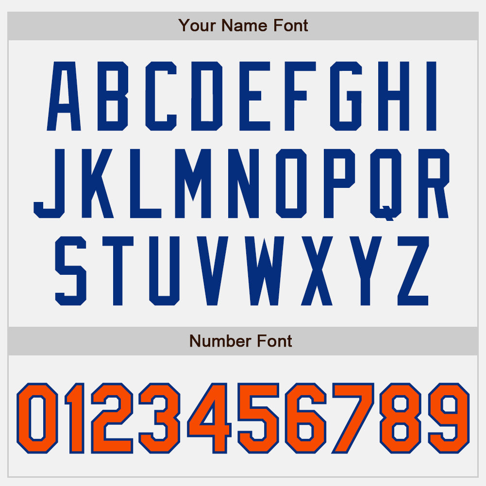 Custom White Orange-Royal Authentic Baseball Jersey view 5