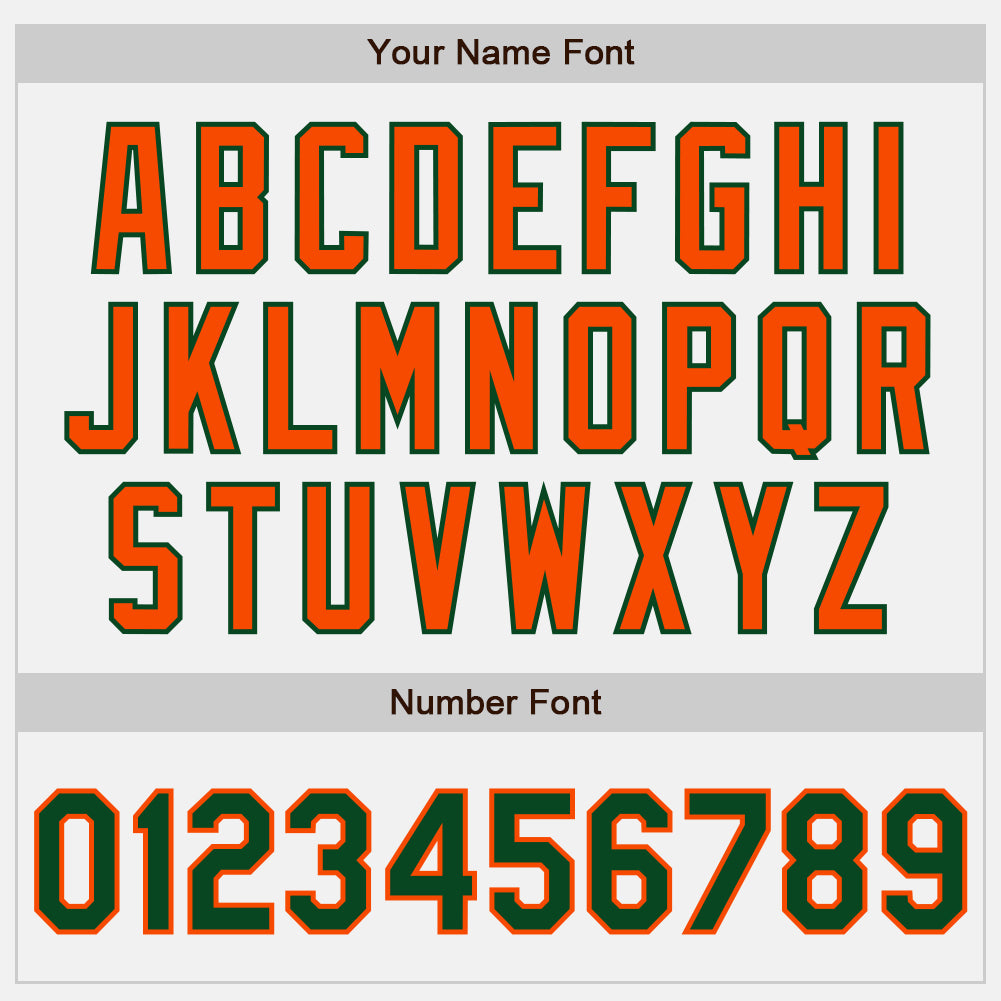 Custom White Green-Orange Authentic Baseball Jersey view 5