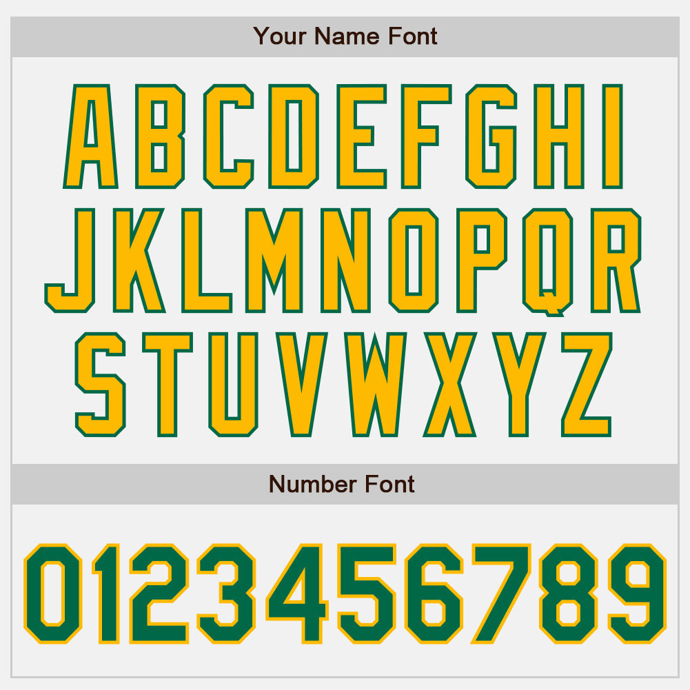 Custom White Kelly Green-Gold Authentic Baseball Jersey view 5