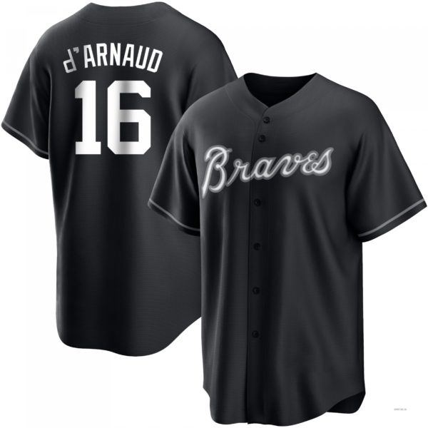 Atlanta Braves #16 Travis d¡¯Arnaud White Authentic 2022 All-Star Jersey Stitches Baseball Jerseys - Main View