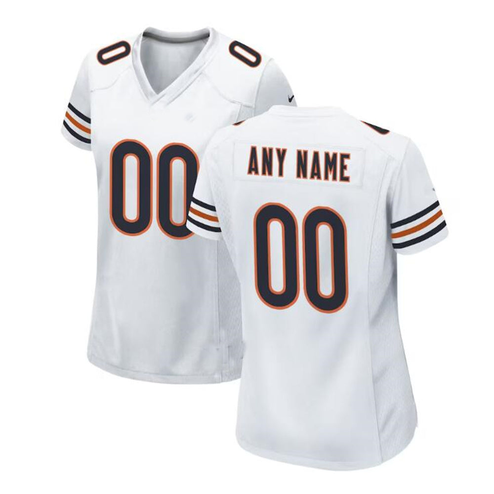 Custom C.Bears White Game Jersey Stitched Jersey Football Jerseys - Main View