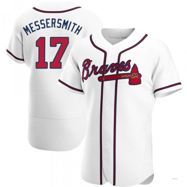Atlanta Braves #17 Andy Messersmith White Home Jersey Stitches Baseball Jerseys - Main View