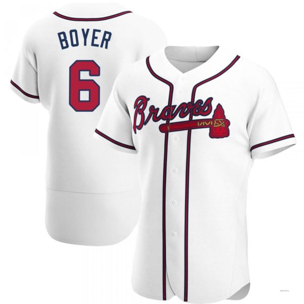 Atlanta Braves #6 Clete Boyer White Home Jersey Stitches Baseball Jerseys - Main View
